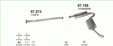 вихлопна система на CITROEN JUMPER 1.9 D BUS 1994-2002 68kW