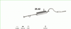 вихлопна система на SUZUKI VITARA 1.6 4X4 HARD TOP 1991-1995 59-70kW