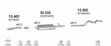 вихлопна система на MERCEDES SPRINTER 2.9 D BUS 1996-2000 90kW