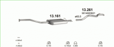 вихлопна система на MERCEDES SPRINTER 2.9 D BUS 1995-2000 90kW