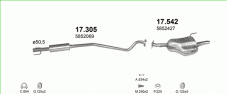 вихлопна система на OPEL ASTRA G 1.7 D KOMBI 1998-2000 50kW
