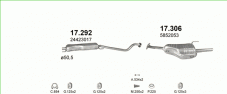 вихлопна система на OPEL ASTRA G 2.0 KOMBI 1998-2004 100kW