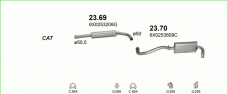 вихлопна система на SEAT AROSA 1.4 D HATCHBACK 1999-2004 55kW