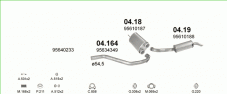 вихлопна система на CITROEN BX 1.9 LIFTBACK 1987-1992 117kW