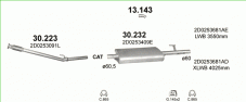 вихлопна система на MERCEDES SPRINTER 2.9 D BUS 1997-2000 75kW