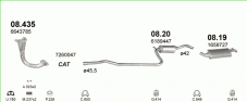 вихлопна система на FORD FIESTA 1.1 HATCHBACK 1992-1994 37kW