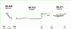 вихлопна система на FORD FIESTA 1.8 D HATCHBACK 1991-1995 44kW