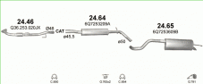 вихлопна система на SKODA ROOMSTER 1.6 2006-2010 77kW