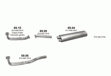 вихлопна система на MERCEDES 10-16 T 1114/1114 L-K-S/1314/1314 L-K/1317 K 