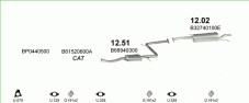 вихлопна система на MAZDA 323 1.3 LIFTBACK 1989-1994 55kW