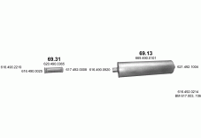 вихлопна система на MERCEDES 10-16 T 1614/1614 L/1614 K 