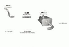 вихлопна система на MERCEDES ATEGO 4.2 Вант. з усиленим кузовом/Самоскид 1997 90-112-125kW