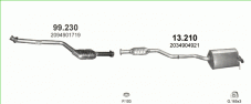 вихлопна система на MERCEDES C180 - T203 1.8 KOMBI 2002-2007 105kW