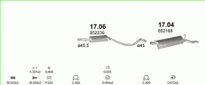 вихлопна система на OPEL ASCONA C 1.6 HATCHBACK 1985-1988 55kW