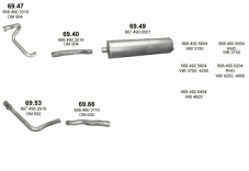 вихлопна система на MERCEDES VARIO 515 D/ 612 D/ 614 D/ 810 D/ 812 D/ 814 D/ 815 D/ 814 DA/ 81 