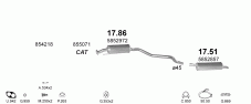 вихлопна система на OPEL ASTRA F 1.8 KOMBI, VAN 1993-1995 66kW