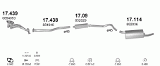 вихлопна система на OPEL CORSA A 1.4 SEDAN 1990-1992 55kW