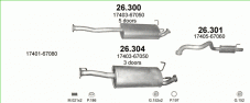 вихлопна система на TOYOTA LAND CRUISER 3.0 D 1996-2003 92kW