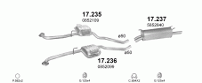 вихлопна система на OPEL OMEGA B 2.5 KOMBI 1994-2000 123kW