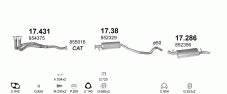 вихлопна система на OPEL VECTRA A 2.0 HATCHBACK 1988-1995 85kW