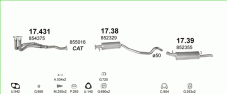 вихлопна система на OPEL VECTRA A 2.0 SEDAN 1988-1995 85kW