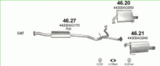 вихлопна система на SUBARU LEGACY 2.0 SEDAN, KOMBI 2005 110-121kW