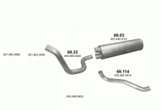 вихлопна система на MERCEDES 17-18 T 1831/1831 L-LS-K/1834/1834 L-S-LS-K-AK 