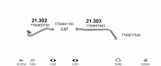вихлопна система на RENAULT CLIO 1.2 HATCHBACK 1992-1997 44kW