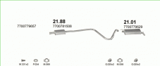 вихлопна система на RENAULT R5 SUPER 1.6 D HATCHBACK 1987-1992 40kW