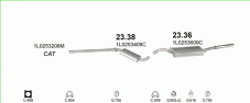 вихлопна система на SEAT TOLEDO 1.6 LIFTBACK 1995-1996 55kW