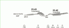 вихлопна система на SEAT TOLEDO 2.0 LIFTBACK 1996-1999 85kW