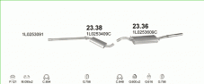 вихлопна система на SEAT TOLEDO 1.9 D LIFTBACK 1991-1993 50kW
