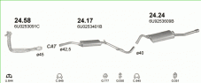 вихлопна система на SKODA FELICIA 1.6 KOMBI 1994-2001 55kW