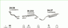 вихлопна система на SKODA OCTAVIA 1.6 HATCHBACK, KOMBI 1997-2007 74kW