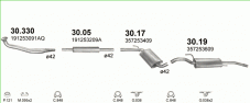вихлопна система на VOLKSWAGEN PASSAT 1.6 SEDAN, KOMBI 1988-1992 55-59kW