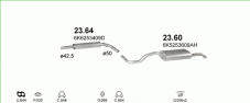 вихлопна система на SEAT CORDOBA 1.6 SEDAN 1997-2002 55kW