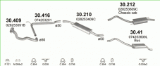 вихлопна система на VOLKSWAGEN TRANSPORTER IV 2.0 CHASSIS CAB, BUS 1990-1995 62kW