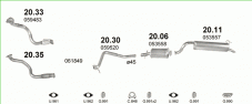 вихлопна система на POLONEZ CARO 1.4 HATCHBACK 1996-1998 76kW