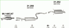 вихлопна система на VOLVO S40 2.0 SEDAN 1996-2000 100kW