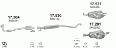вихлопна система на OPEL ASTRA G 1.4 HATCHBACK 1998-2000 66kW