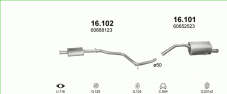 вихлопна система на ALFA ROMEO 156 1.6 SEDAN, KOMBI 2000-2006 88kW