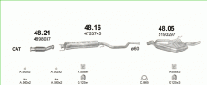 вихлопна система на SAAB 9-5 2.0 SEDAN, KOMBI 1997-2000 110kW