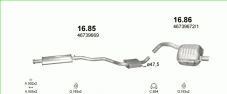 вихлопна система на ALFA ROMEO 147 2.0 2000-2002 110kW
