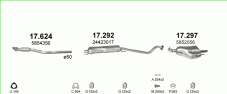 вихлопна система на OPEL ASTRA G 1.8 HATCHBACK 2000-2003 92kW