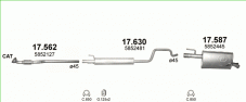 вихлопна система на OPEL MERIVA A 1.4 2004-2010 66kW