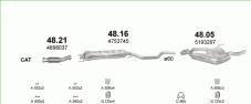 вихлопна система на SAAB 9-5 2.3 SEDAN, KOMBI 1997-2001 125kW