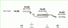 вихлопна система на MITSUBISHI PAJERO 3.0 1988-1991 102kW